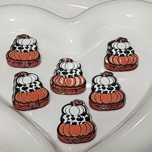 Pumpkin Beads 2 Pcs Focal Beads Fall Beaded Pen Music Jewelry Acrylic Halloween